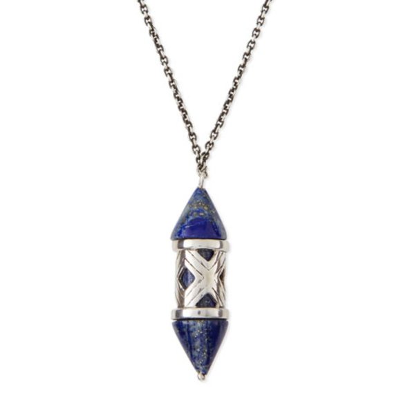 Pamela Love antiquated brass chain and lapis lazuli pendant - Picture 6 of 7